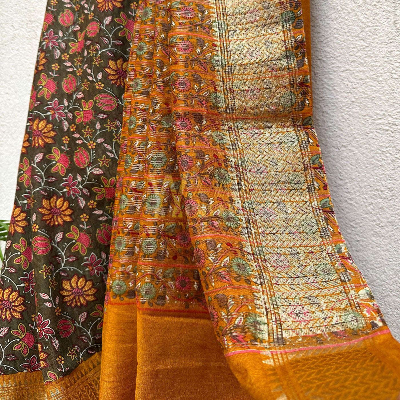 Aadya Printed Maheshwari Border Saree