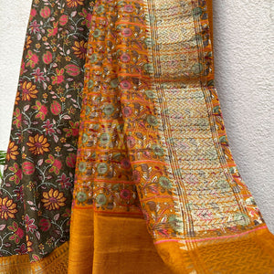 Aadya Printed Maheshwari Border Saree