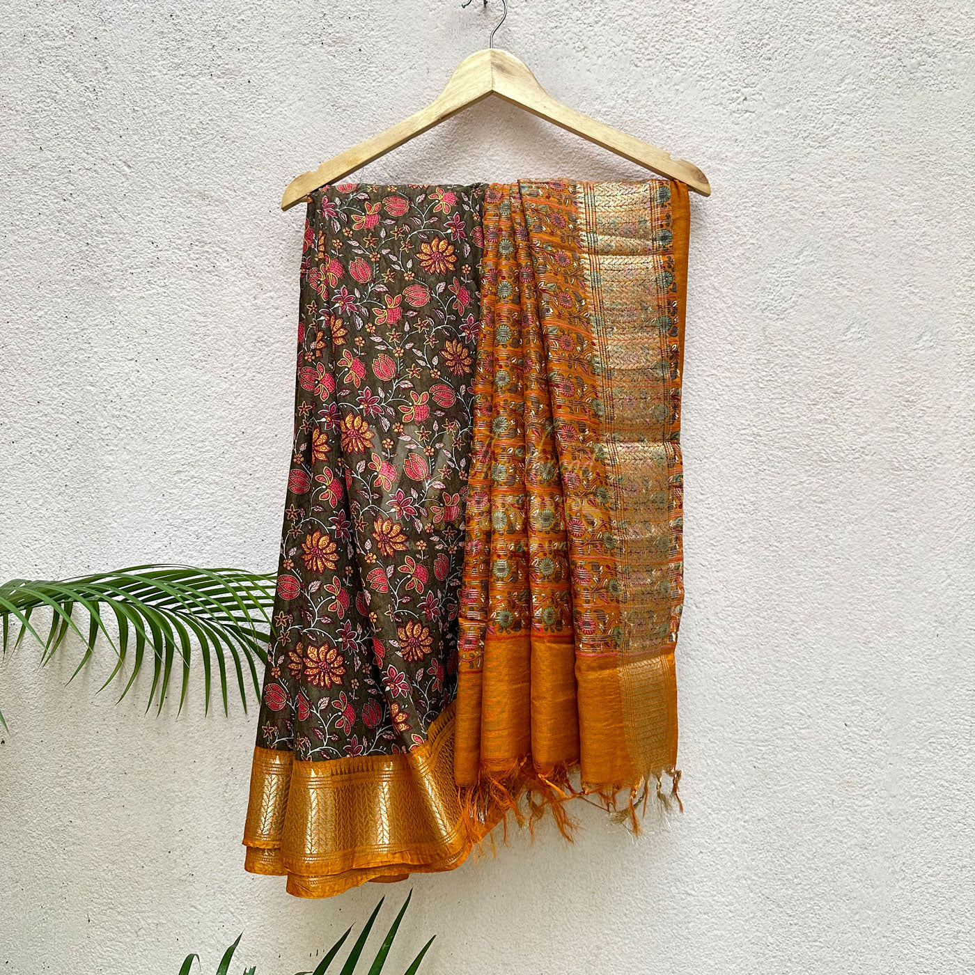 Aadya Printed Maheshwari Border Saree