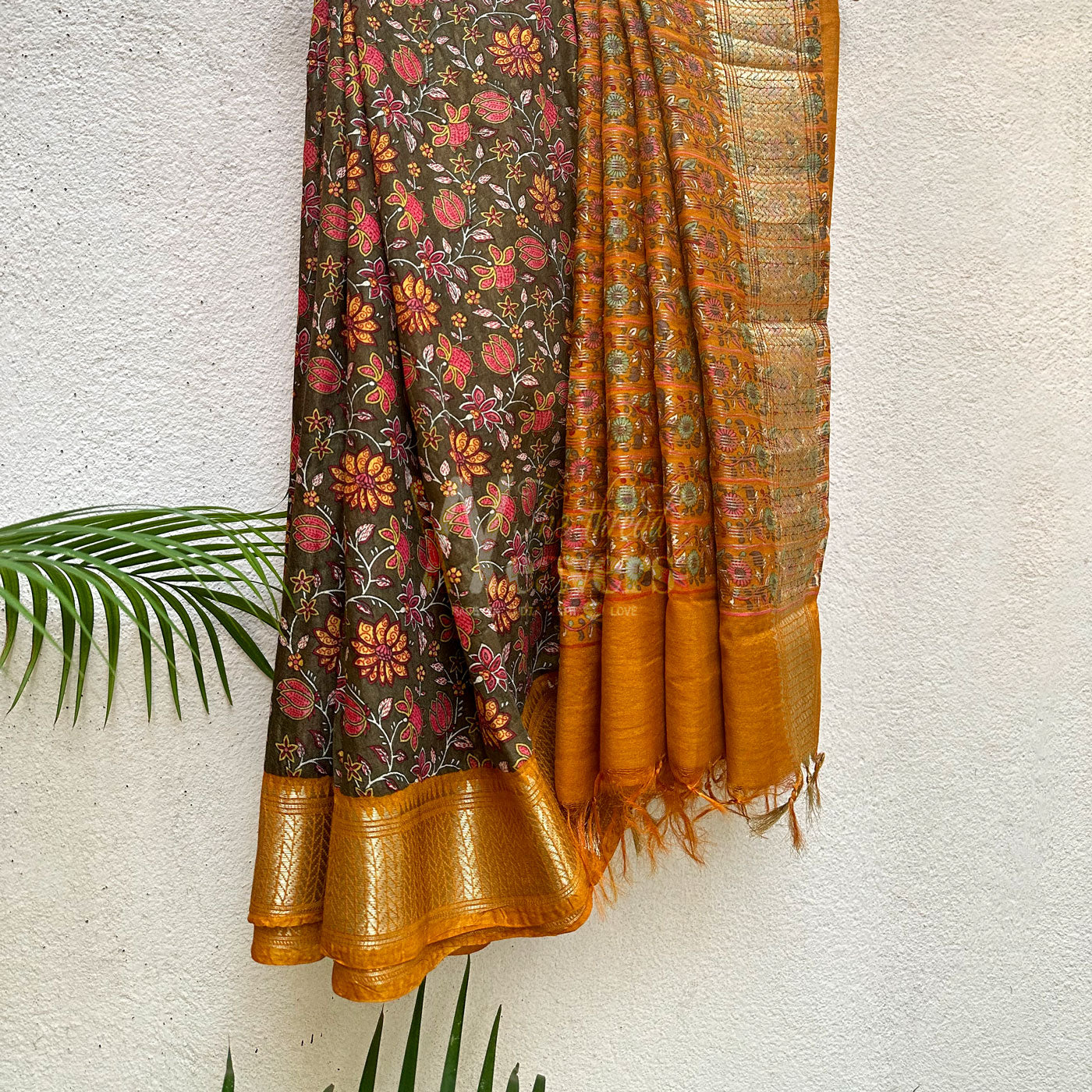 Aadya Printed Maheshwari Border Saree