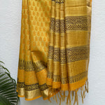 Load image into Gallery viewer, Ashada Handblock Printed Tussar Silk Saree
