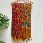 Load image into Gallery viewer, Aurora Red Organic Linen Saree
