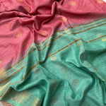 Load image into Gallery viewer, Baroque Rose Cotton Bamboo Silk Saree
