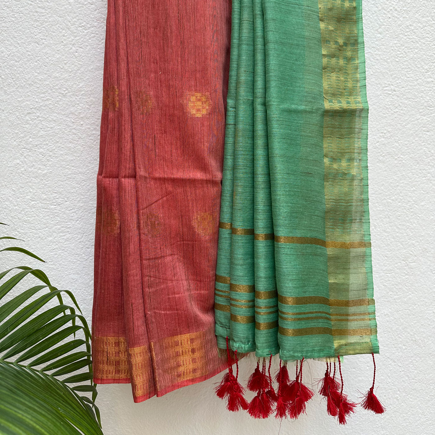 Baroque Rose Cotton Bamboo Silk Saree