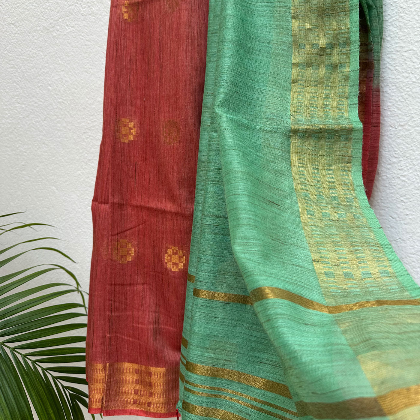 Baroque Rose Cotton Bamboo Silk Saree