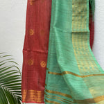 Load image into Gallery viewer, Baroque Rose Cotton Bamboo Silk Saree
