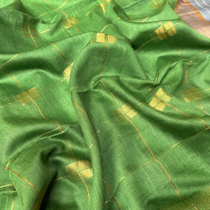 Basil Green Cotton Silk Saree