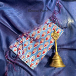 Load image into Gallery viewer, Blue Bonnet Cotton Silk Saree with Printed Blouse
