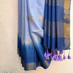 Load image into Gallery viewer, Blue Lagoon Cotton Silk Saree
