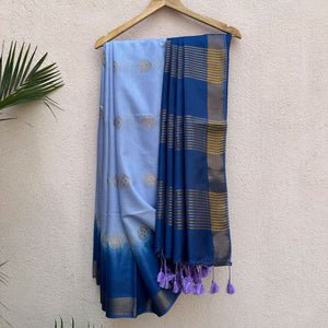 Blue Lagoon Cotton Silk Saree