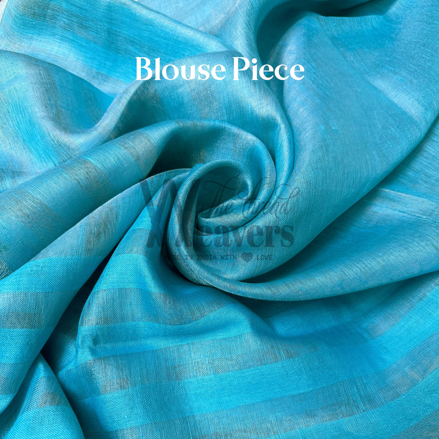 Blue Lagoon Zari Linen Saree