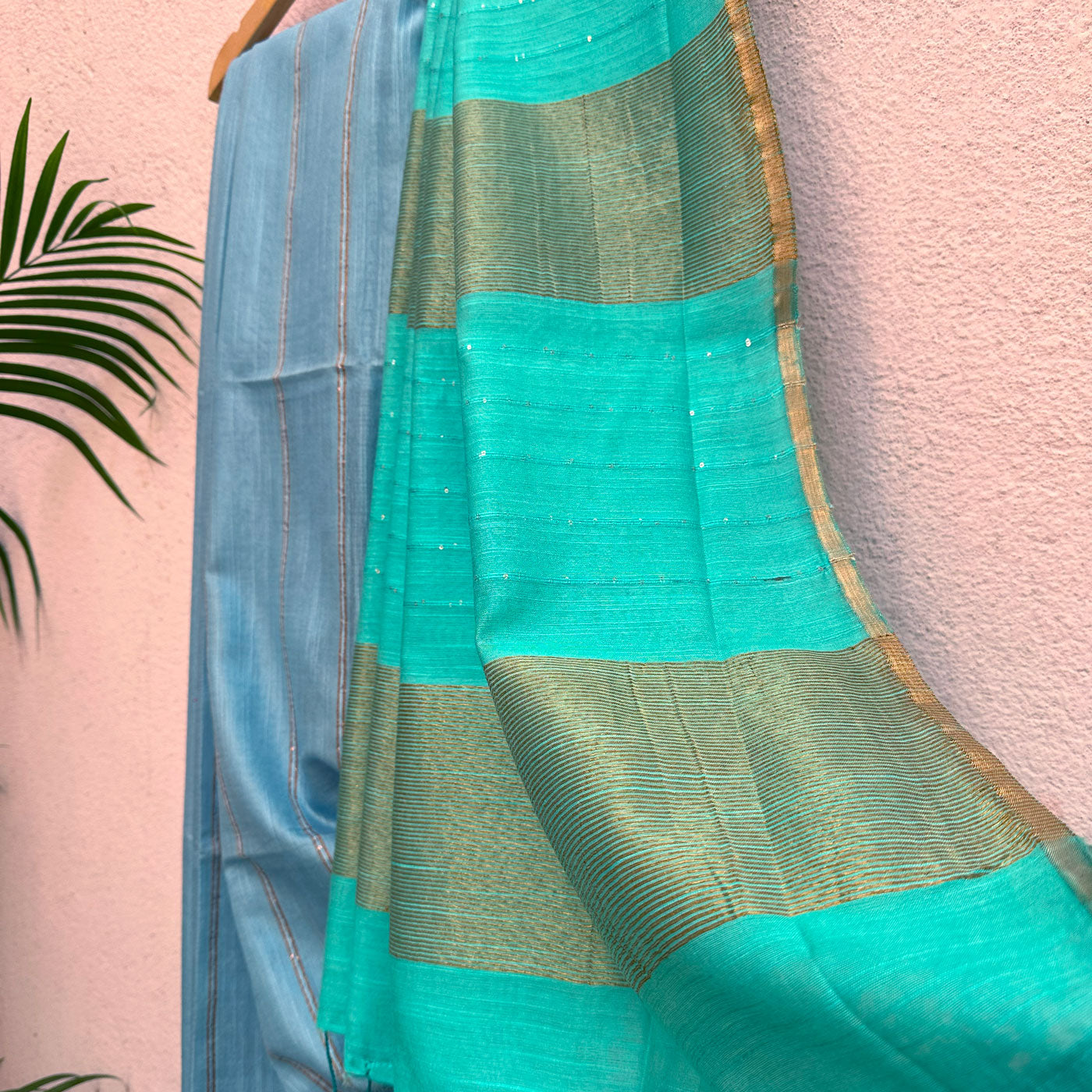 Blue Mist Cotton Silk Saree