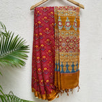 Load image into Gallery viewer, Bridal Patola Organic Linen Saree
