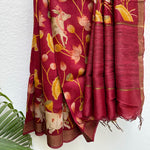 Load image into Gallery viewer, Bridal Pichwai Printed Desi Tussar Silk Saree
