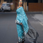 Load image into Gallery viewer, Dog and Bone Playtime Cotton Saree
