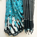 Load image into Gallery viewer, Dog and Bone Playtime Cotton Saree
