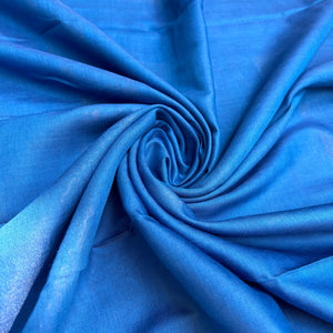 Egyptian Blue Cotton Silk Saree