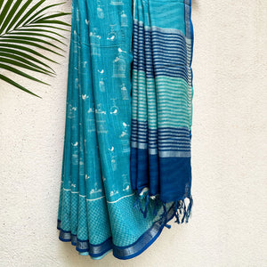 Fly High Free Bird Cotton Saree