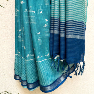 Fly High Free Bird Cotton Saree