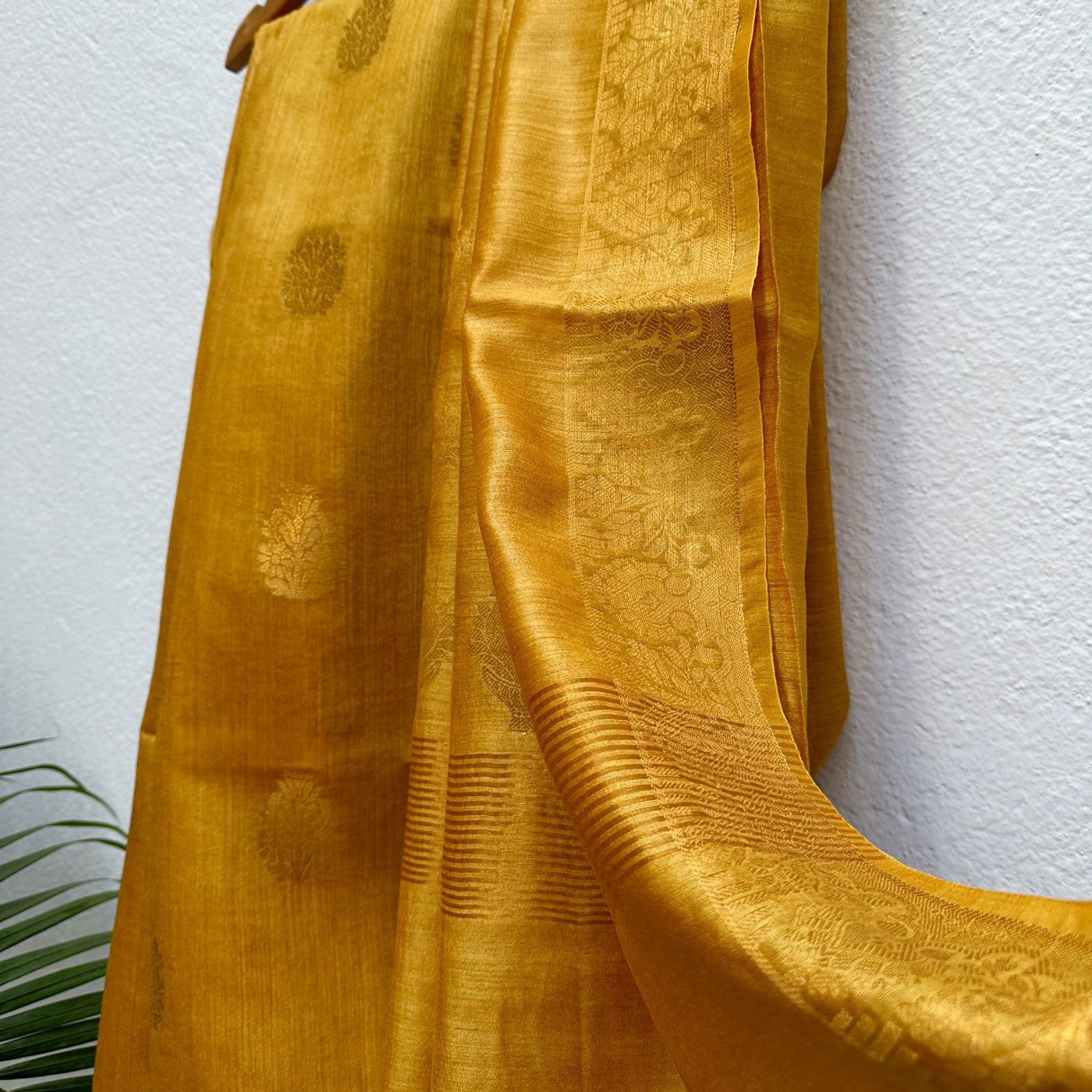 Gold Nugget Pure Tussar Silk Saree