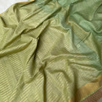 Load image into Gallery viewer, Green Acres Cotton Bamboo Silk Saree
