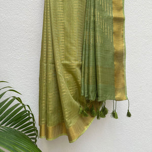 Green Acres Cotton Bamboo Silk Saree