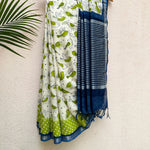 Load image into Gallery viewer, Green Jay Bird Cotton Saree
