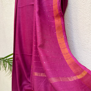 Gulaabi Aankhein Cotton Saree with Printed Blouse