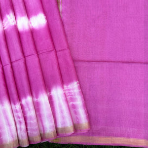 Gulaabo Shibori Cotton Silk Saree