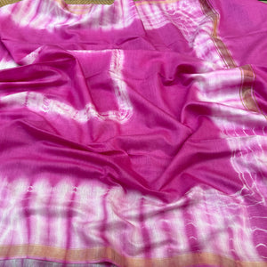 Gulaabo Shibori Cotton Silk Saree