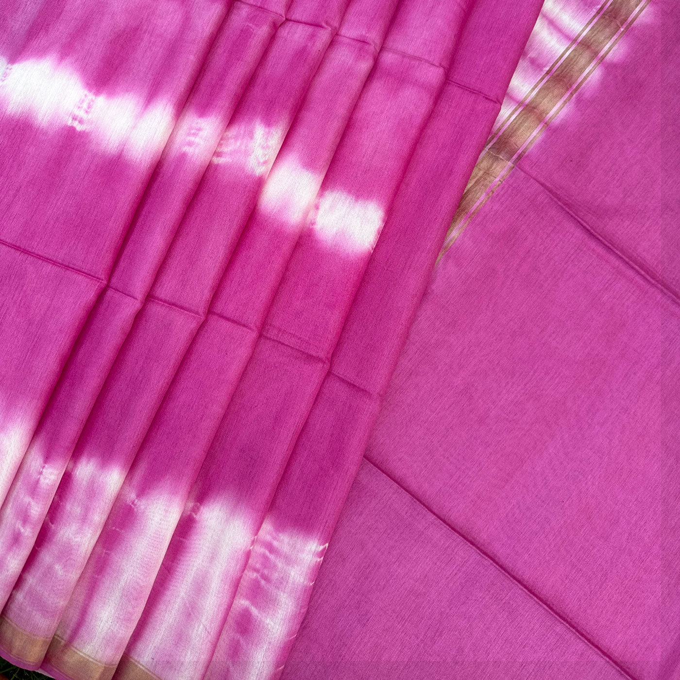 Gulaabo Shibori Cotton Silk Saree