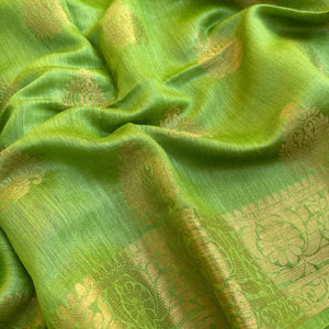 Gulmohar Pure Tussar Silk Saree