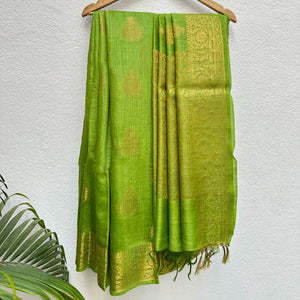 Gulmohar Pure Tussar Silk Saree