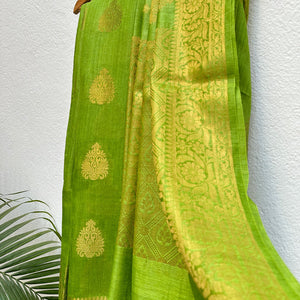 Gulmohar Pure Tussar Silk Saree