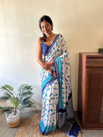 Load image into Gallery viewer, Three Little Bird Cotton Saree
