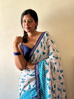 Load image into Gallery viewer, Three Little Bird Cotton Saree
