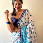 Load image into Gallery viewer, Three Little Bird Cotton Saree
