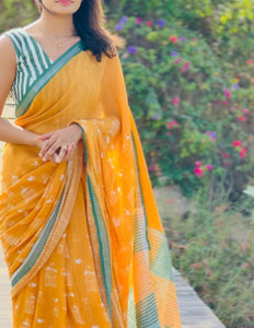 Bird of Paradise Cotton Saree