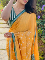 Load image into Gallery viewer, Bird of Paradise Cotton Saree
