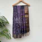 Load image into Gallery viewer, Iris Orchid Batik Cotton Silk Saree
