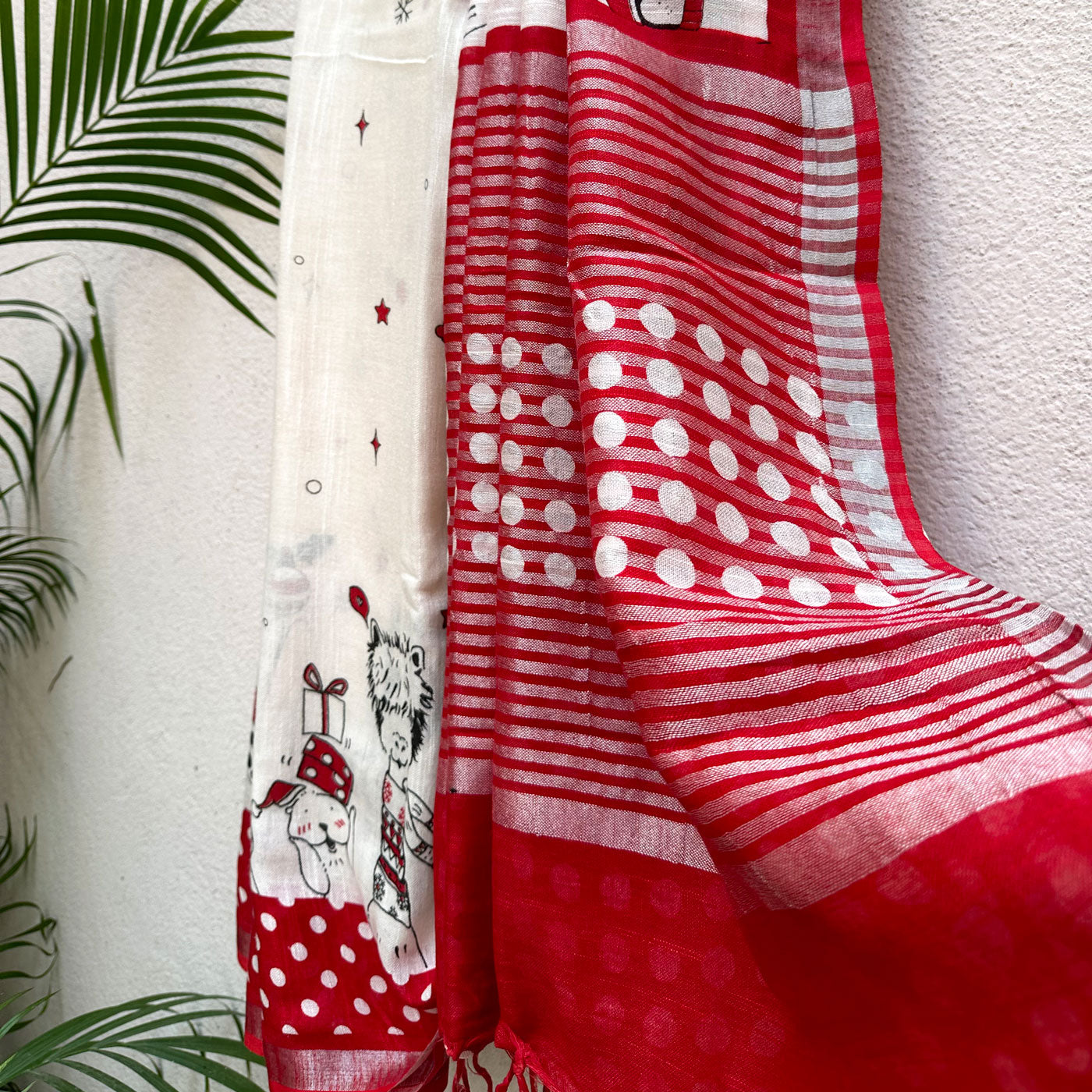 Jingle Bells Cotton Saree