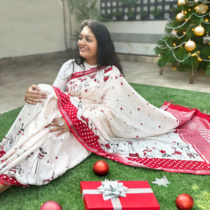 Jingle Bells Cotton Saree