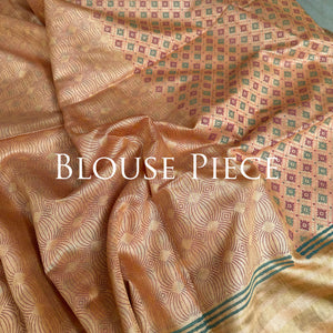 Kaveri Handblock Printed Moonga Silk Saree