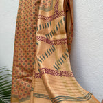 Load image into Gallery viewer, Kaveri Handblock Printed Moonga Silk Saree
