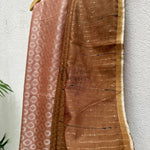 Load image into Gallery viewer, Leather Brown Cotton Viscose Saree
