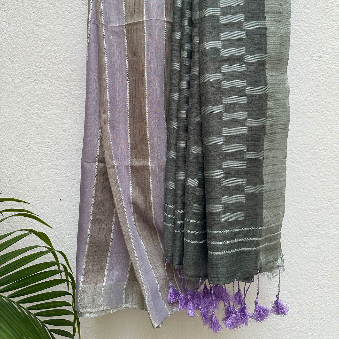 Lilac Breeze Cotton Bamboo Silk Saree