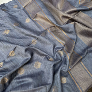 Midnight Cotton Bamboo Silk Saree