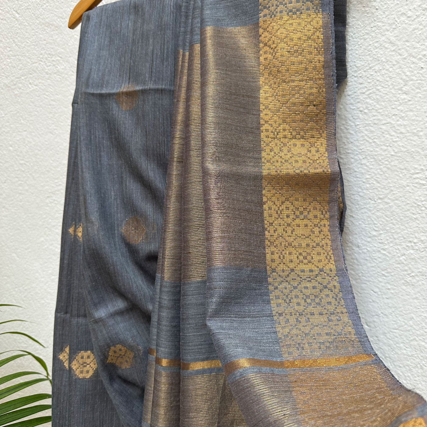 Midnight Cotton Bamboo Silk Saree