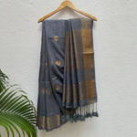 Load image into Gallery viewer, Midnight Cotton Bamboo Silk Saree
