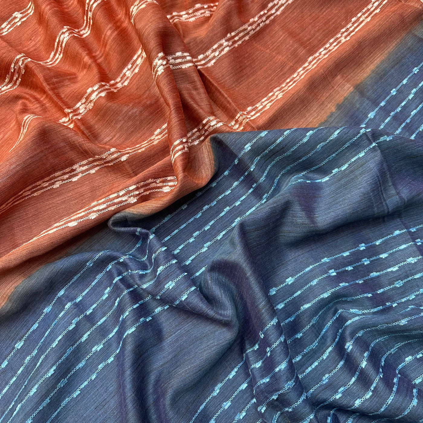 Moonscape Cotton Bamboo Silk Saree